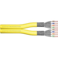 Digitus Professional Cat.7a S/FTP Verlegekabel Duplex, Cca gelb, 500 Meter Trommel