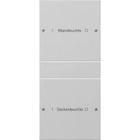 Gira Wippenset zweifach beschreibbar lackiert, Schalter grau, Retail