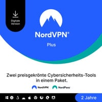 NordVPN Plus - Cybersicherheitspaket, Sicherheit-Software 2 Jahre