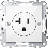 Merten Steckdosen Einsatz polarweiß glänzend USA 20 Ampere weiß (glänzend), Retail