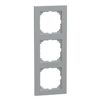 Merten Rahmen dreifach, Thermoplast, senkrecht und waagerecht montierbar, Schutzart IP20 aluminium, Retail