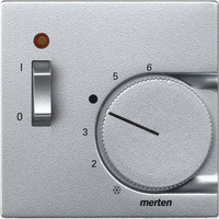 Merten Zentralplatte Aluminium für Raumtemperaturregler-Einsatz Typ 536160, Thermoplast, matt aluminium, Retail