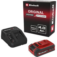 EINHELL PLUS Power-X-Change Starter-Kit, 18Volt 4Ah, Set schwarz/rot, PLUS Akku + Ladegerät