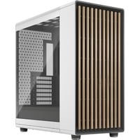 Fractal Design North XL Chalk White TG Clear, Tower-Gehäuse weiß/holz, Tempered Glass-Version