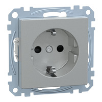 Merten Schutzkontaktsteckdose mit Schutzkontakt standard aluminium, Retail