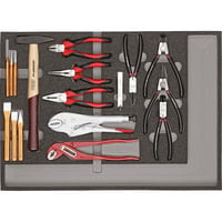 GEDORE Werkzeugsatz Zangen + Schlagwerkzeuge, 29-teilig, Werkzeug-Set (R22350001 ), in CT-Modul