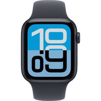 Apple Watch SE 3, Smartwatch schwarz, Aluminium, 44 mm, Sportarmband mitternacht M/L