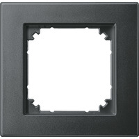 Merten Rahmen einfach, Thermoplast edelmatt, Schutzart IP20, Schlagfestigkeit IK02, 85,8x83,4x10,1 mm anthrazit, Retail