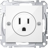 Merten Steckdosen Einsatz polarweiß glänzend USA 15 Ampere weiß (glänzend), Retail