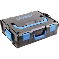 GEDORE L-BOXX 136, leer, mit Frontgriff, Werkzeugkiste schwarz/blau, spritzwassergeschützt